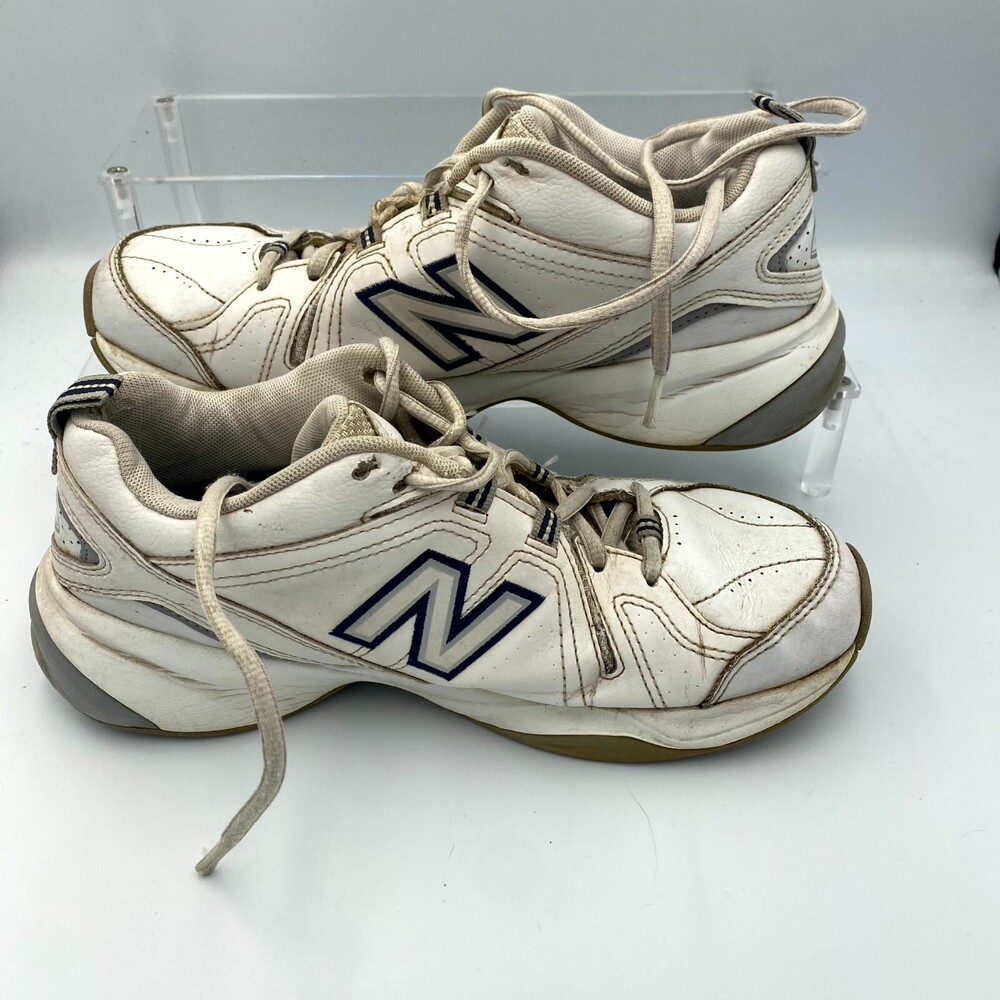New Balance 608V4 Women's Casual Sneakers White Leather Lace Up